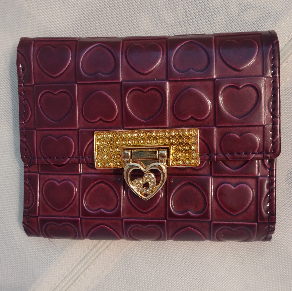 New Claudia Canova Couture Wallet Pink Faux Leather Coin Purse Card Holder